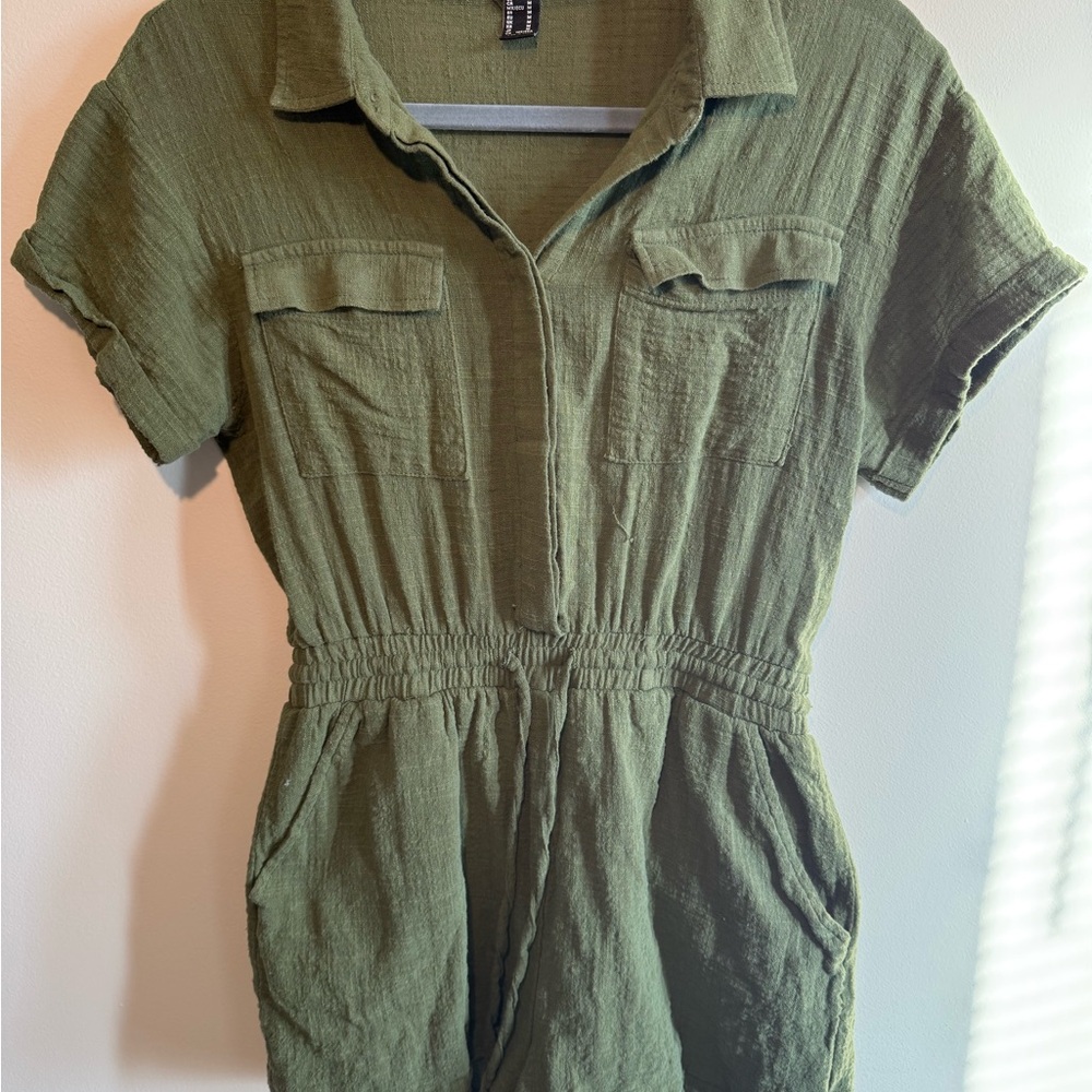 Forever 21 Sage Green Knit Romper